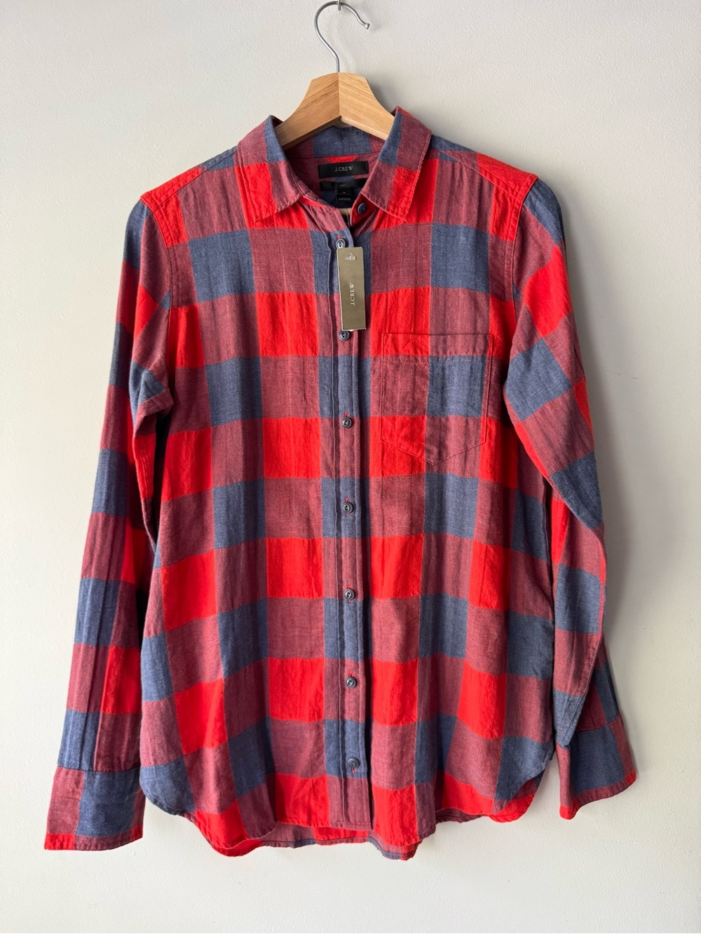 J. Crew Boy Check Button Down Long Sleeve Shirt